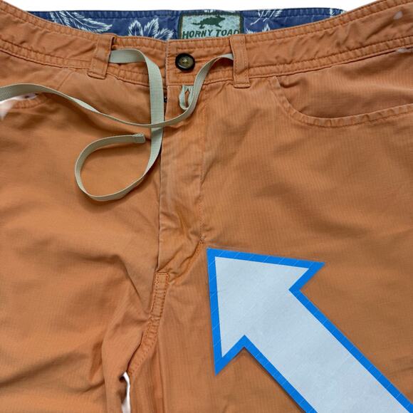 HORNY TOAD Creamsicle Orange Wide Leg Crop Cotton Blend Pants Size 6 Womens - Picture 8 of 8